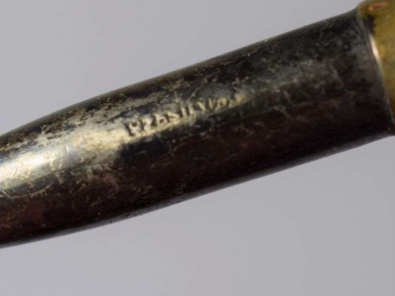 98) Excellent WW1 British Trench Art Button Hook Dated 1909 — image 5