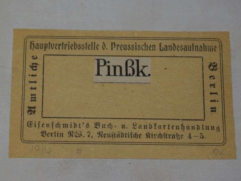 22) Original WW1 German Map of Pinsk Dated 1914 — image 12