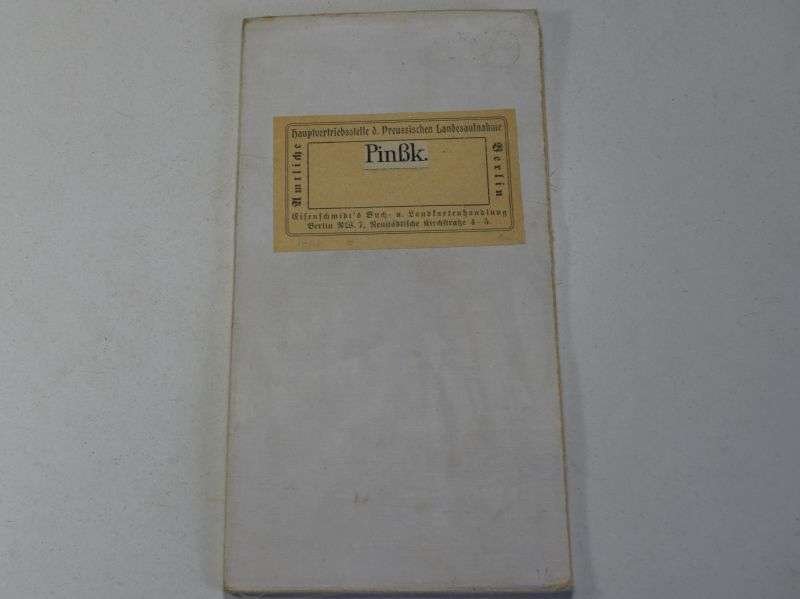 22) Original WW1 German Map of Pinsk Dated 1914 — image 2