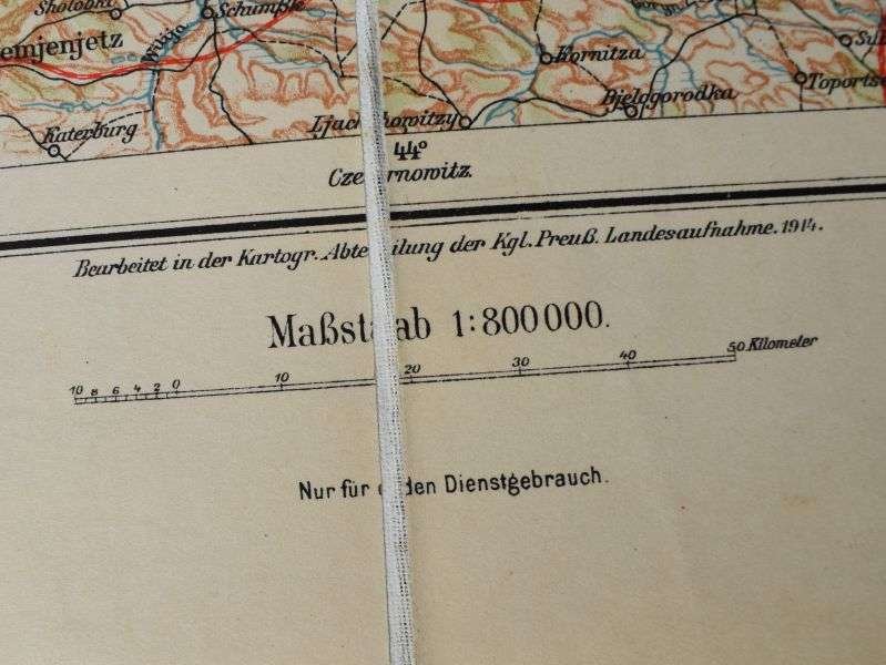 22) Original WW1 German Map of Pinsk Dated 1914 — image 7