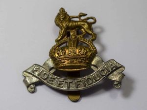 34) Original WW2 RAPC Issue Bi-Metal Cap Badge