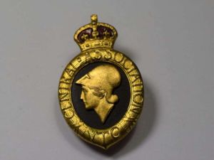 42) Excellent Original WW1 Volunteer Training Corps Lapel Badge