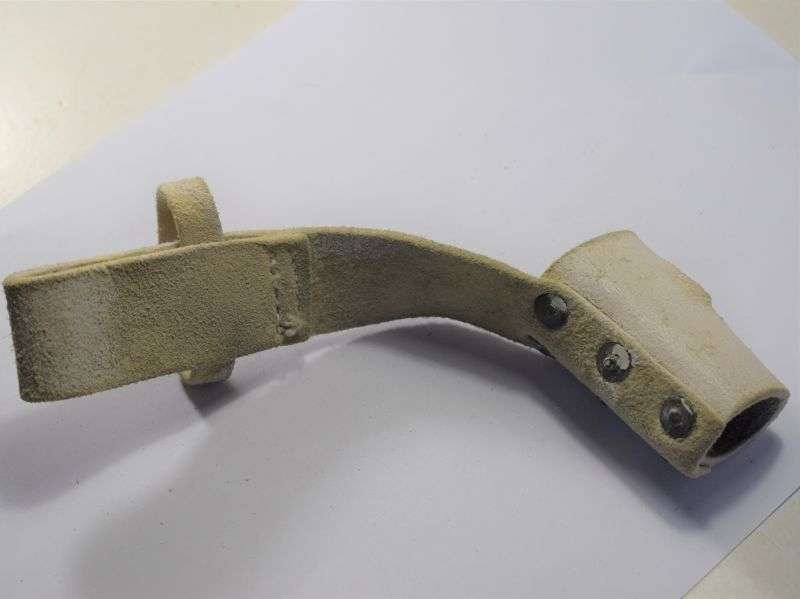 65) Vintage British Army Buff Leather Bayonet Frog — image 3