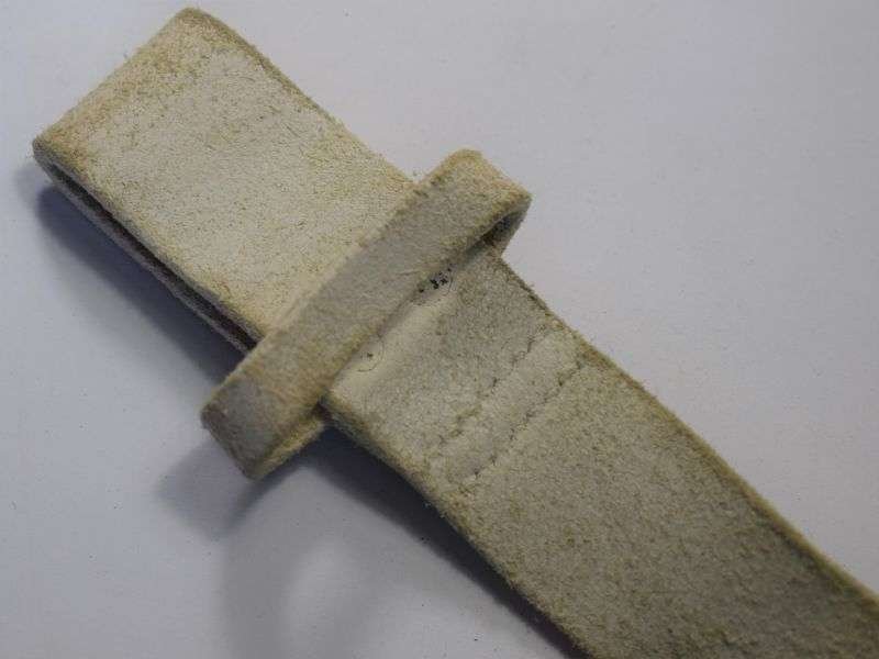 65) Vintage British Army Buff Leather Bayonet Frog — image 4