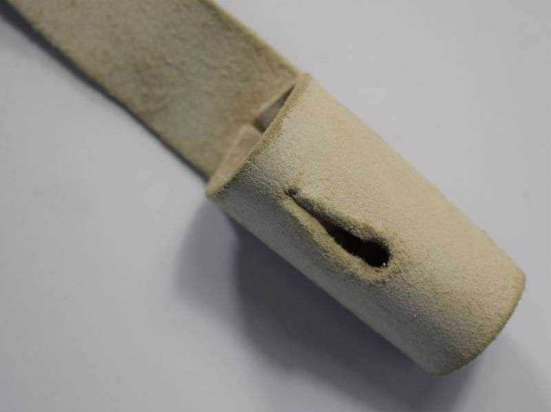 65) Vintage British Army Buff Leather Bayonet Frog — image 5