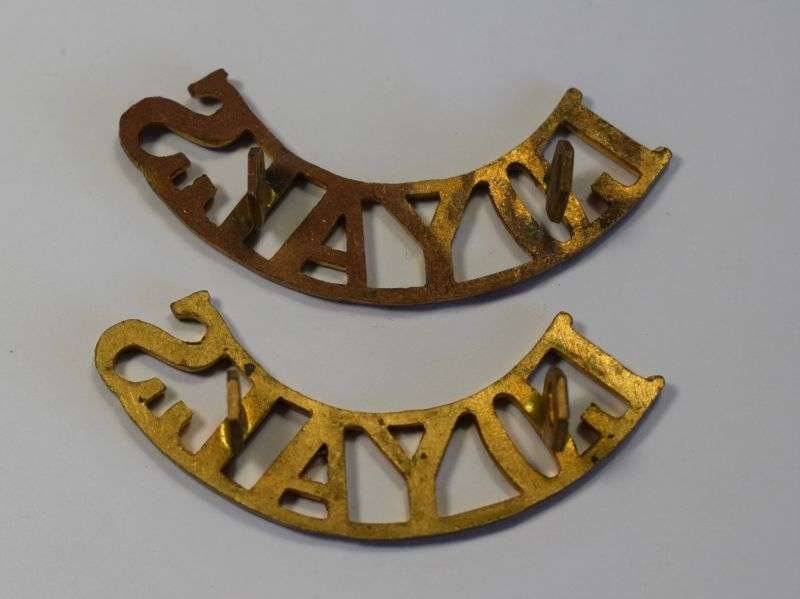 35) Original Loyal North Lancashire Regt Loyals Shoulder Titles — image 2