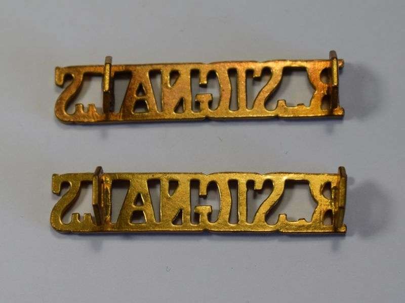 37) Original Royal Signals Shoulder Title Pair — image 2