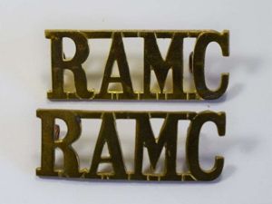 38) Original WW1 WW2 Royal Army Medical Corps Shoulder Title …