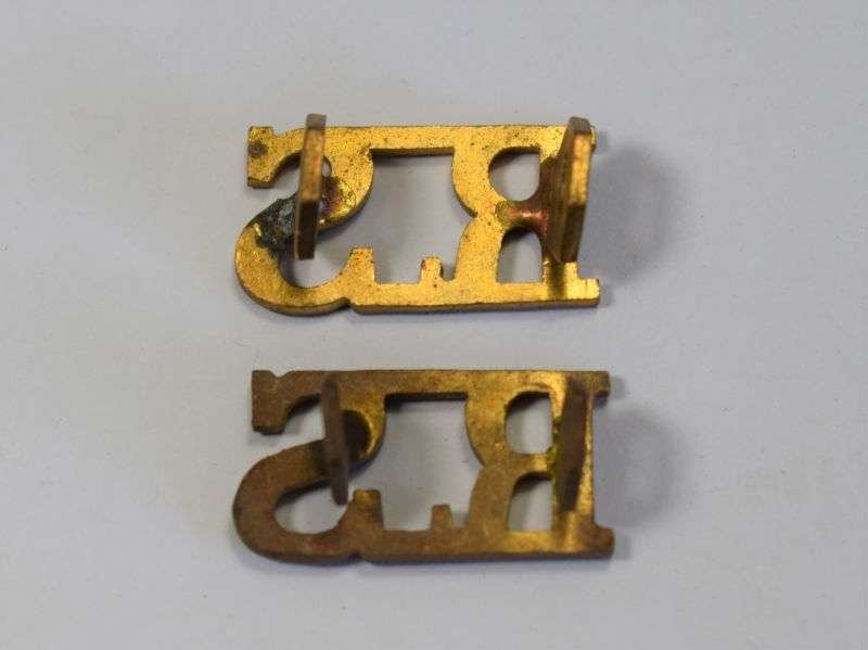 48) Original Royal Scots Shoulder Title Pair — image 2