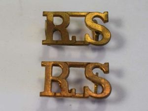 48) Original Royal Scots Shoulder Title Pair