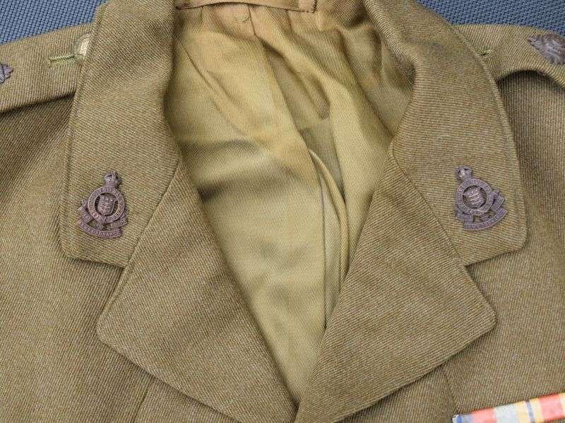 31) WW2 British RAOC Officers Service Dress Jacket — image 13