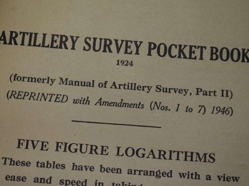 24) British Artillery Survey Pocket Book Five Figure Logarithms printed 1946 — image 7