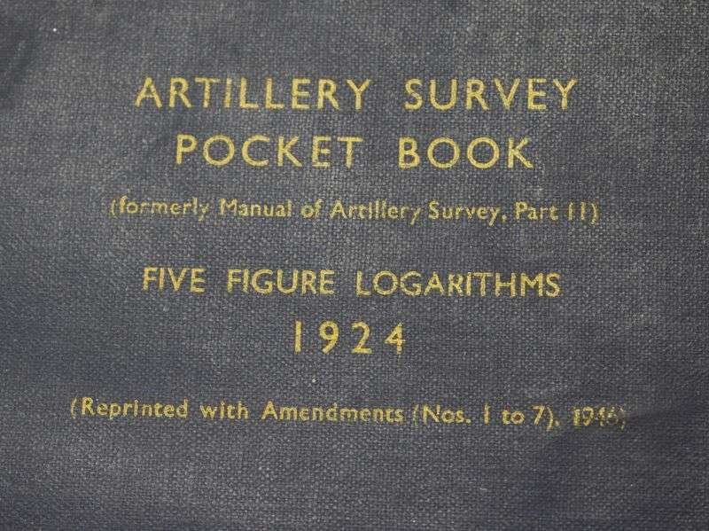 24) British Artillery Survey Pocket Book Five Figure Logarithms printed 1946 — image 9