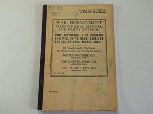 17) WW2 US Maintenance Manual Model 2APS-1 Engine Driven Pump