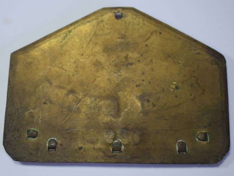 78) Early Pre WW1 Irish Guards Bed Plate Service no 829 — image 2