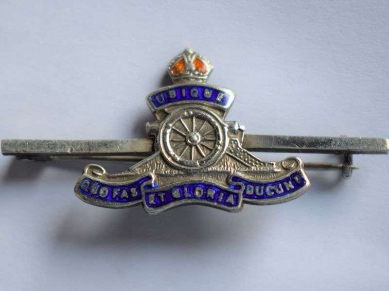83) Nice Original WW1 WW2 Royal Artillery Sweetheart Brooch — image 4
