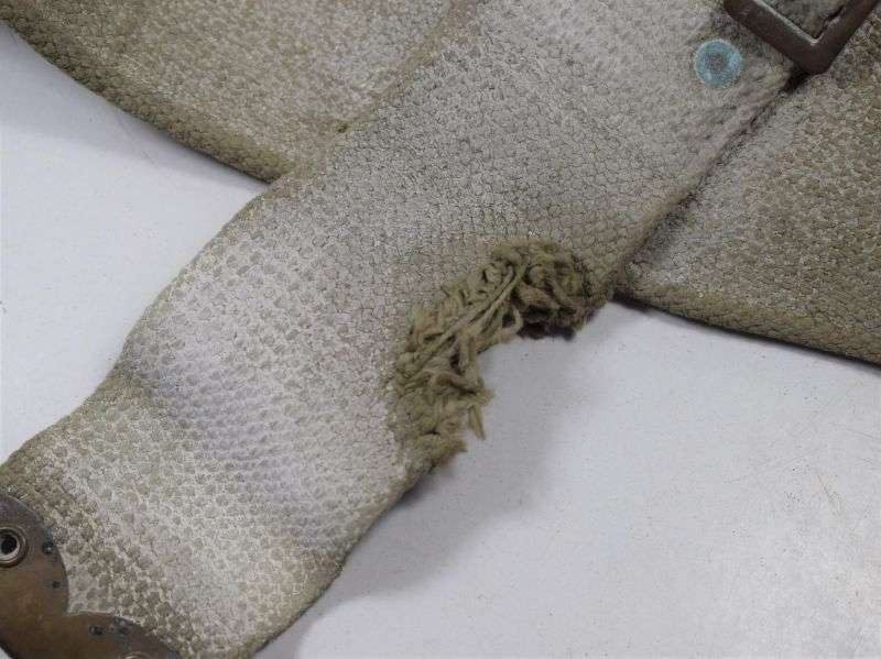 111) Original 1908 Pattern Web Waist Belt Blancoed White MECo 1940 — image 2