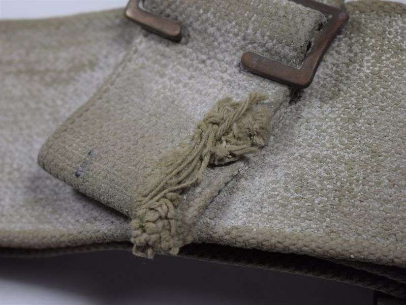 111) Original 1908 Pattern Web Waist Belt Blancoed White MECo 1940 — image 4