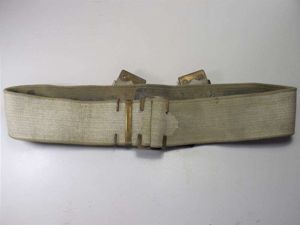 111) Original 1908 Pattern Web Waist Belt Blancoed White MECo …