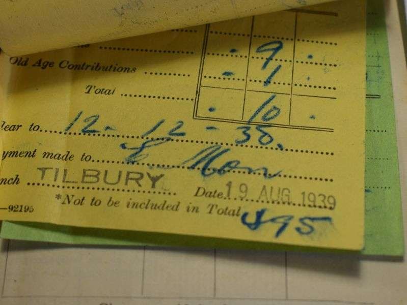 24) Early WW2 National Union of Seamen Members Contribution Book 1938-40 — image 8