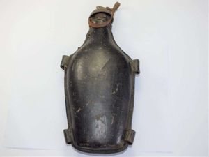 36) Original 1867 Pat? German Glass Water Bottle Franco-Prussian War