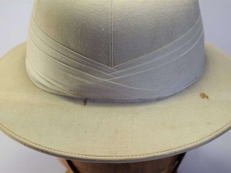 129) Good Original 1930s Solar Topee Pith Helmet Sun Helmet — image 11