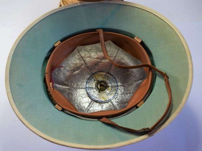 129) Good Original 1930s Solar Topee Pith Helmet Sun Helmet — image 6