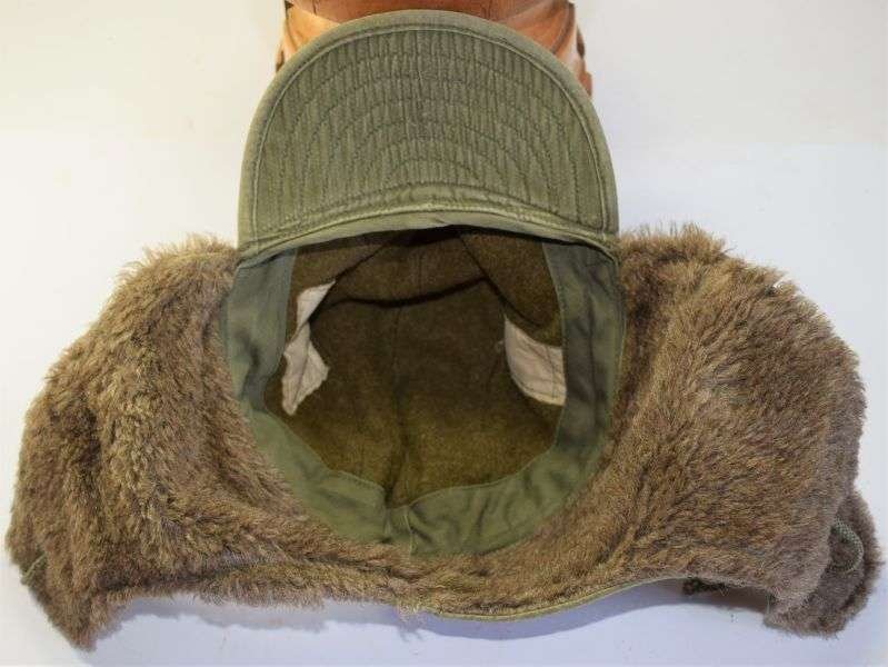 130) Good Original US Army Korean War Cap, Field, Pile M-1951 — image 7