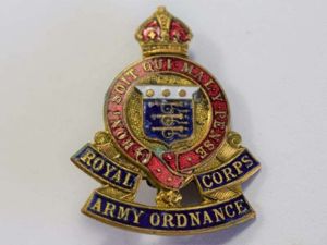 97) Excellent WW2 Royal Army Ordnance Corps Sweetheart Brooch