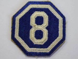 104) Original Used WW2 US Army 8th Army Corps Cloth …