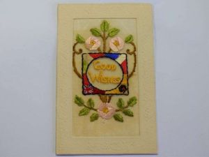 107) Nice Original WW1 Silk Good Wishes Postcard Sold To …