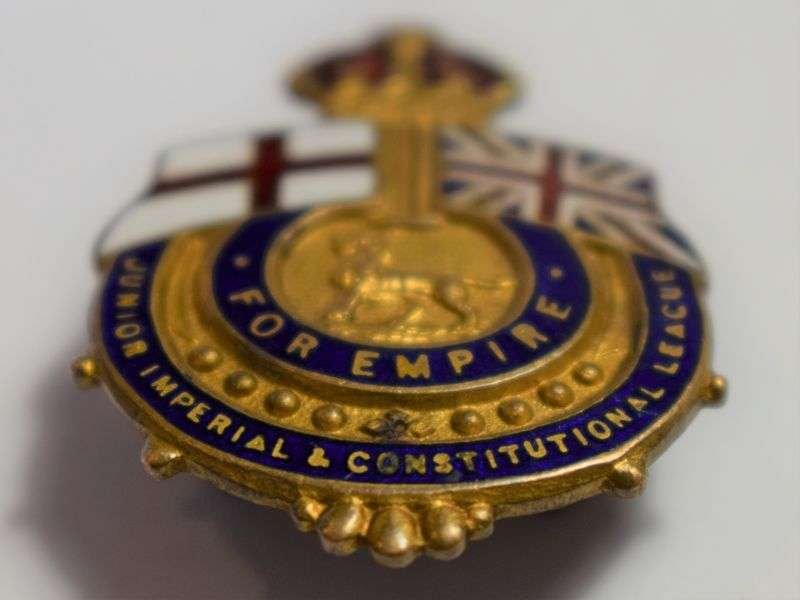 67) Early For Empire Enamel Lapel Badge Junior Imperial & Constitutional League — image 3