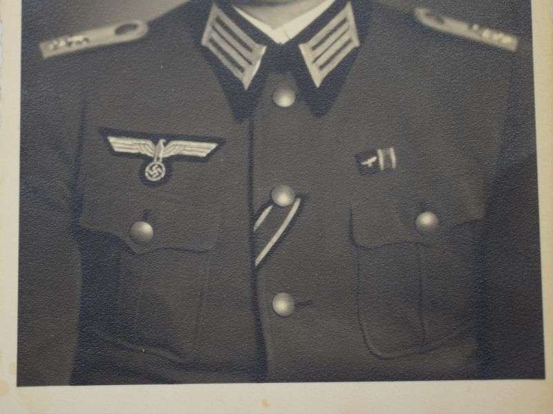 167) Excellent Original 1930s-WW2 Portrait Photograph of German Army Officer — image 3