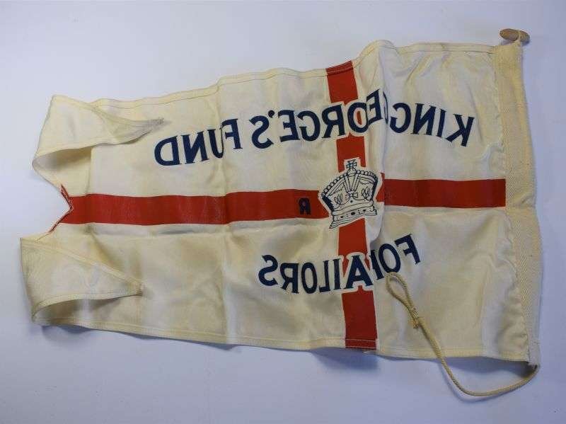 18) Original Good Size WW1 WW2 King Georges Fund For Sailors Pennant Flag — image 2