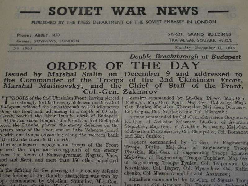 95) Original WW2 Soviet War News Paper December 11th 1944 — image 6