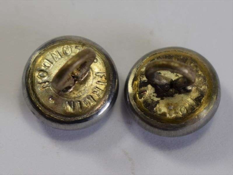 68) Original British Colonial Police Cap Side Buttons — image 2