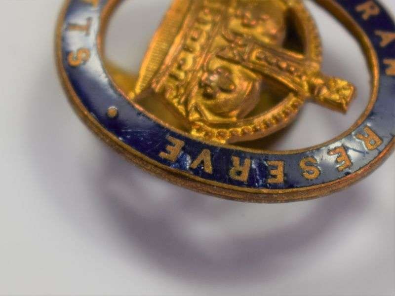 35) Original WW1 Notts Veteran Reserve Enamel Lapel Badge — image 2