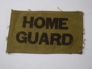 79) Original WW2 Home Guard Sew On Arm Badge