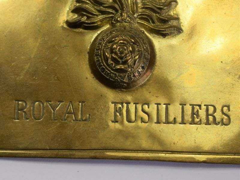 46) Original WW1 WW2 Royal Fusiliers Brass Duty Plate — image 3