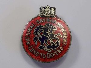 33) Original WW2 Mans Lend to Defend National Savings Lapel …