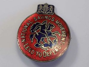 34) Original WW2 Woman's Lend to Defend National Savings Lapel …