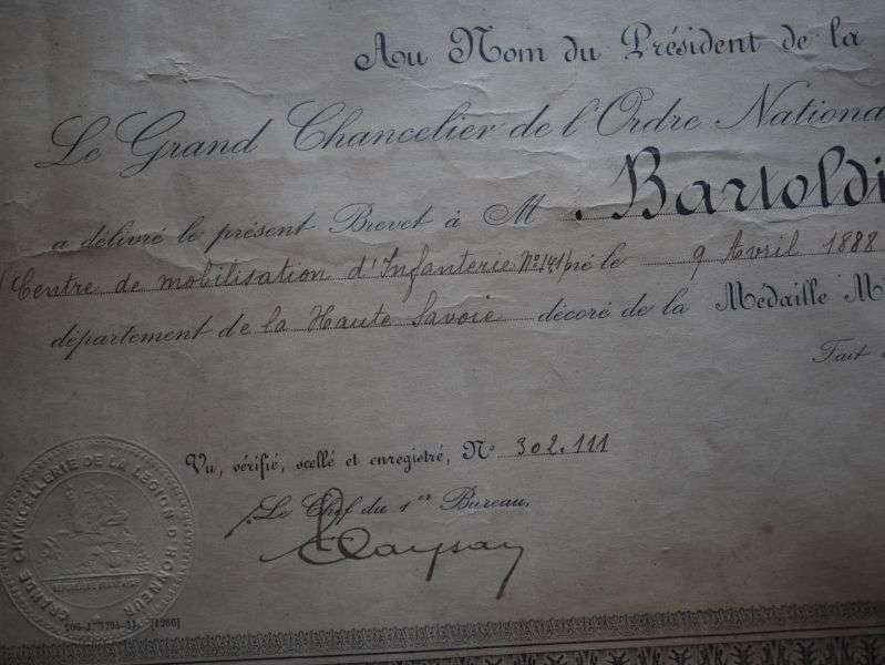 35) Tatty Original 1930s French Certificate for Medaille Militaire — image 6