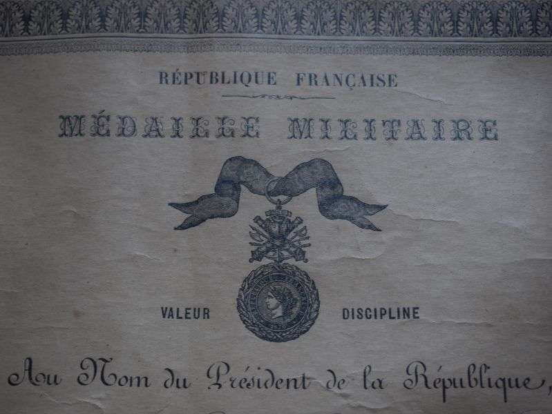 35) Tatty Original 1930s French Certificate for Medaille Militaire — image 9