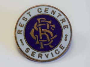 24) Original WW2 Rest Centre Service Enamel Pin Badge