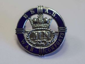 25) Excellent Original British Ship Adoption Service War Comforts Badge