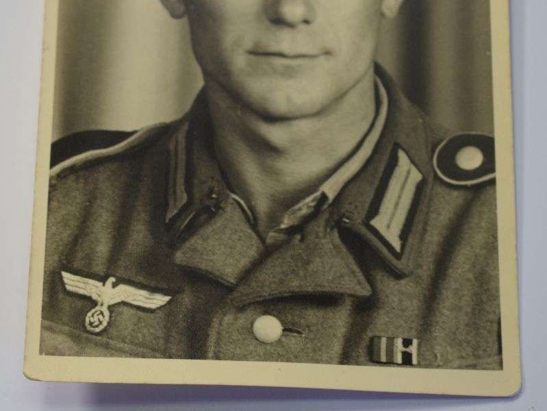 14) Excellent Original Portrait Photo of WW2 German Soldier — image 3