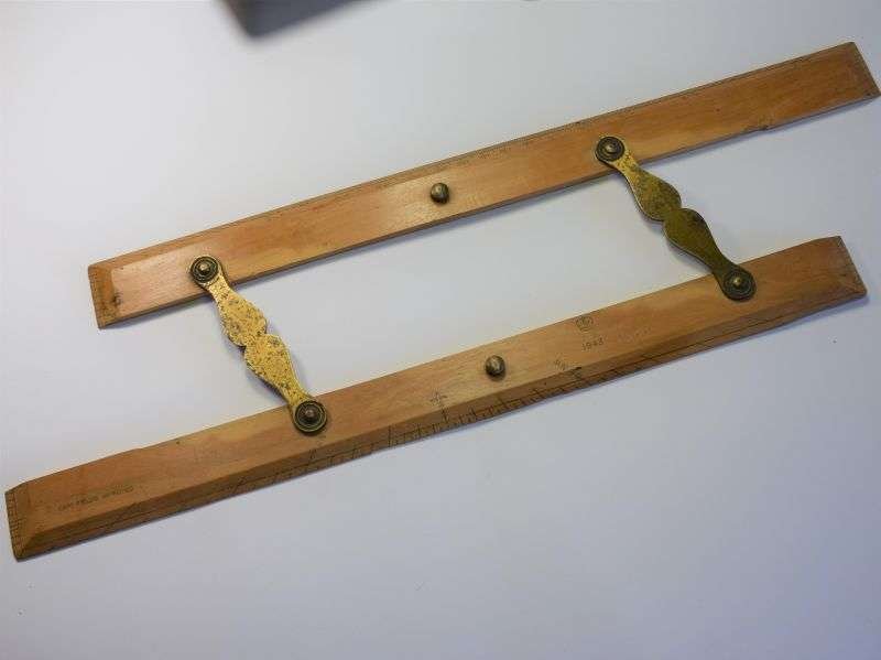 18) Original WW2 RAF Navigators Wooden Parallel Rule AM 1943 — image 3