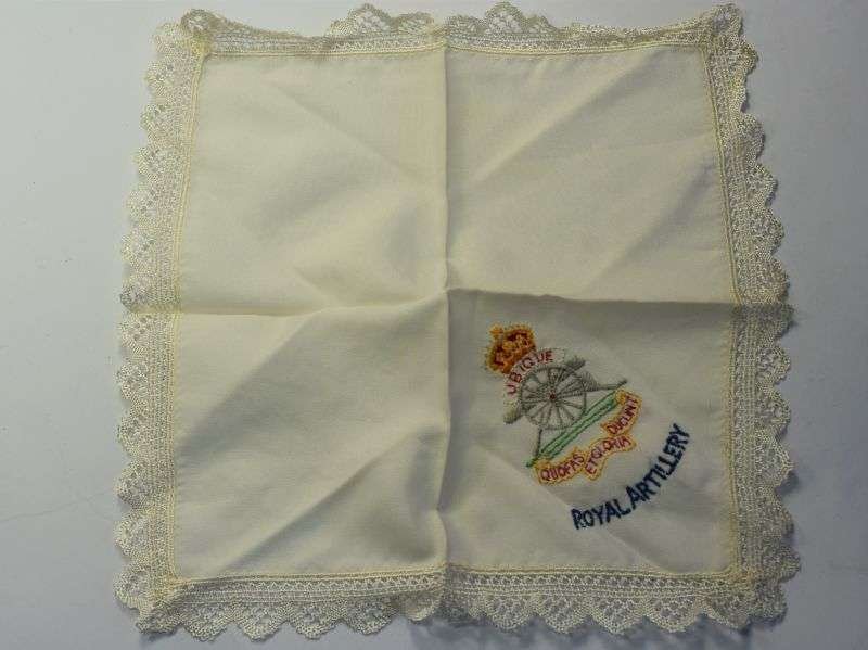 106) Excellent Clean WW1 WW2 Royal Artillery Sweetheart Hanky — image 4