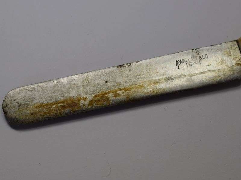 115) Original Mint Unissued WW2 British Military Issue Cutlery Knife Clearly Dated 1945 — image 5