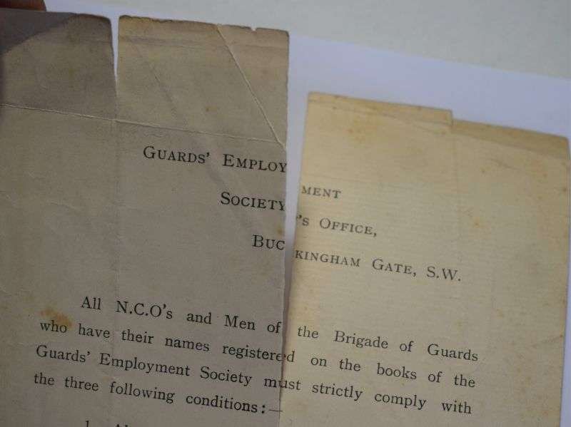 52) WW1 Era Guards Brigade Employment Society Letter — image 4